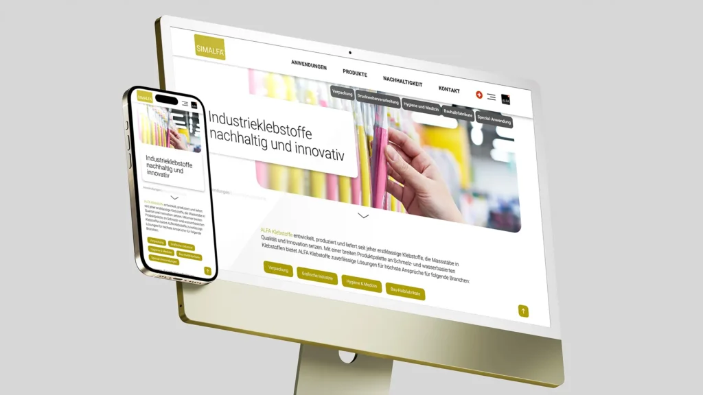 Alfa Screen auf Mobile und Desktop