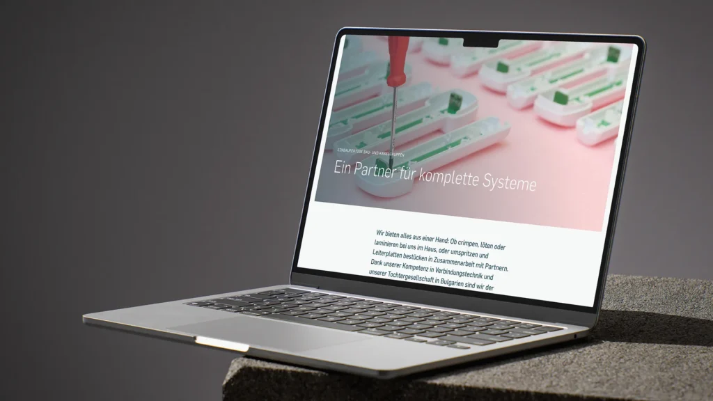 Screenshot Unterseite Baugruppen