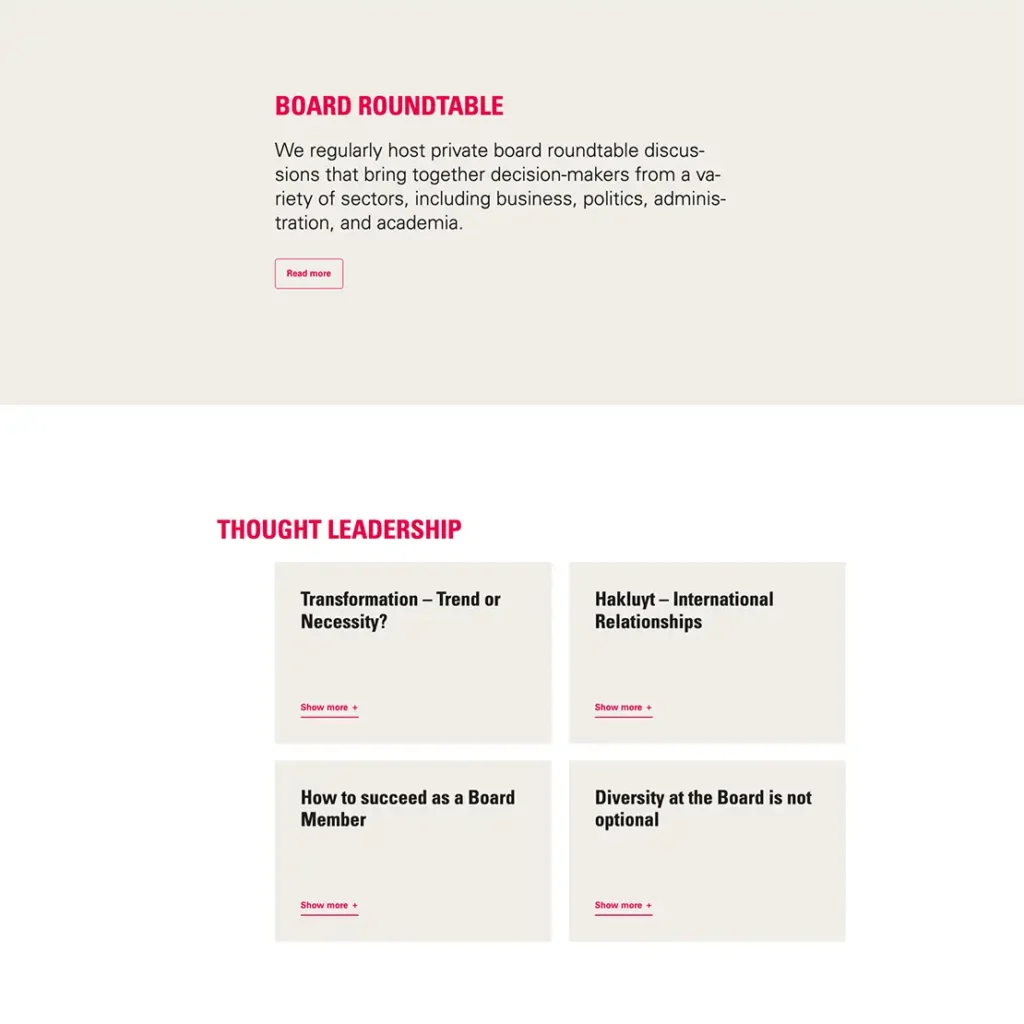 SZJ Startseite Sections